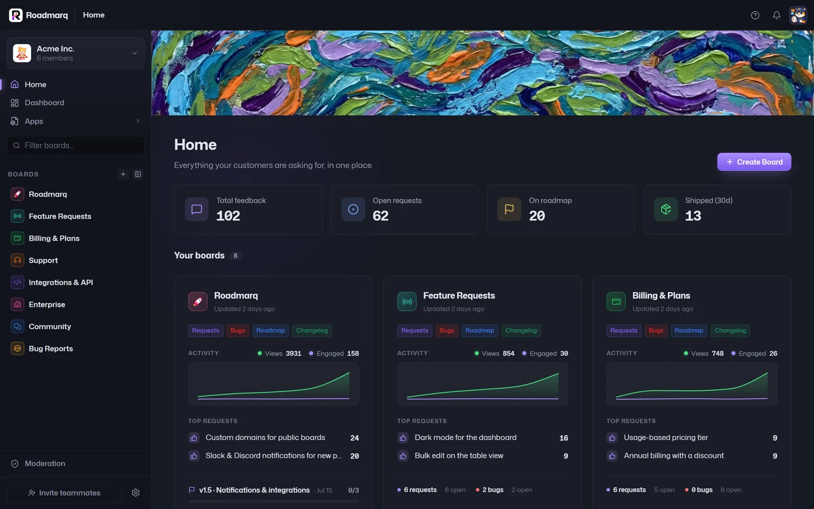 Roadmarq - the feedback workspace